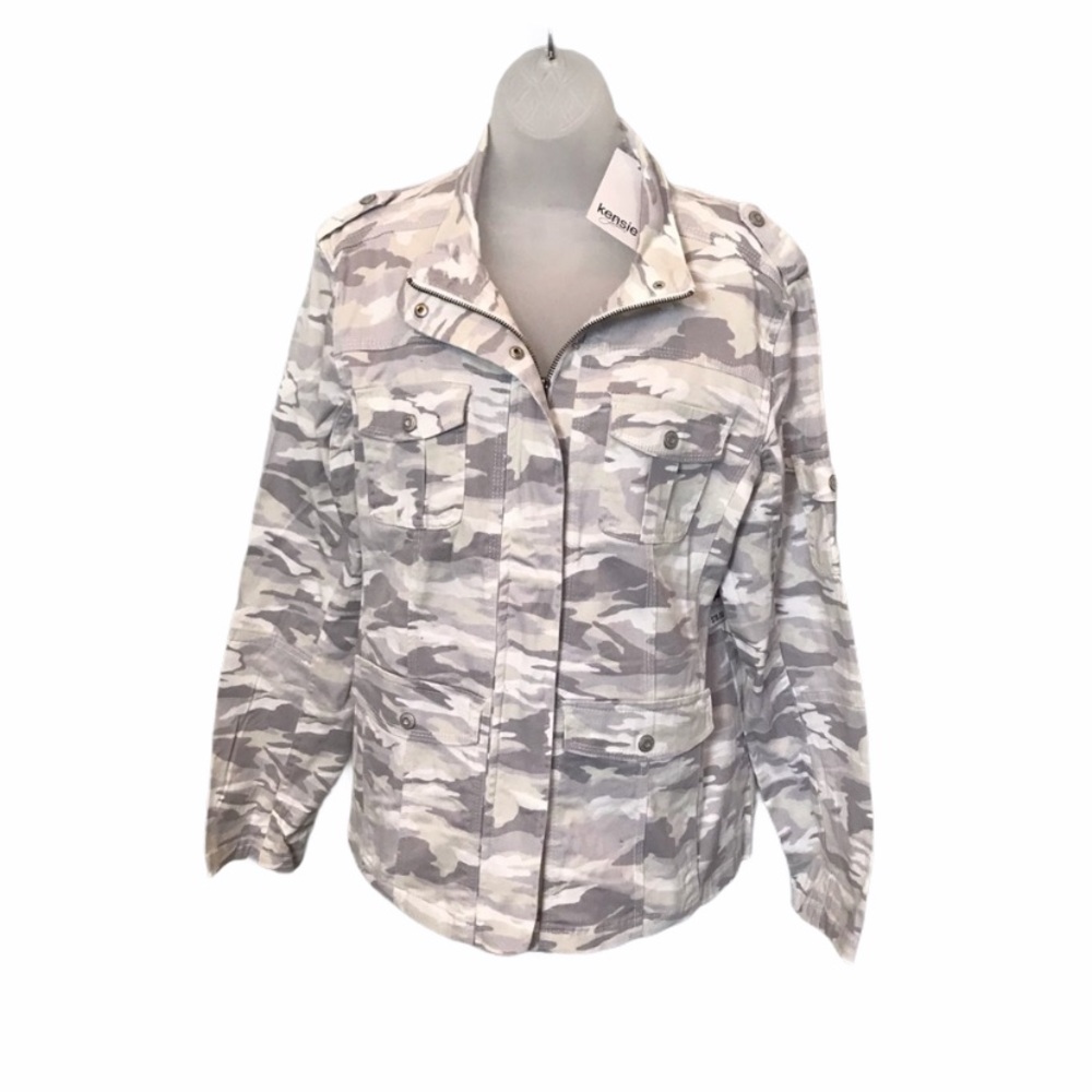 Kensie White Camo Jacket